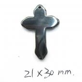 Hematite Cross Charms 21x30mm